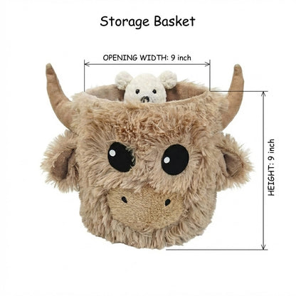 Highland Cow Storage Basket Farmhouse - DECORLINA
