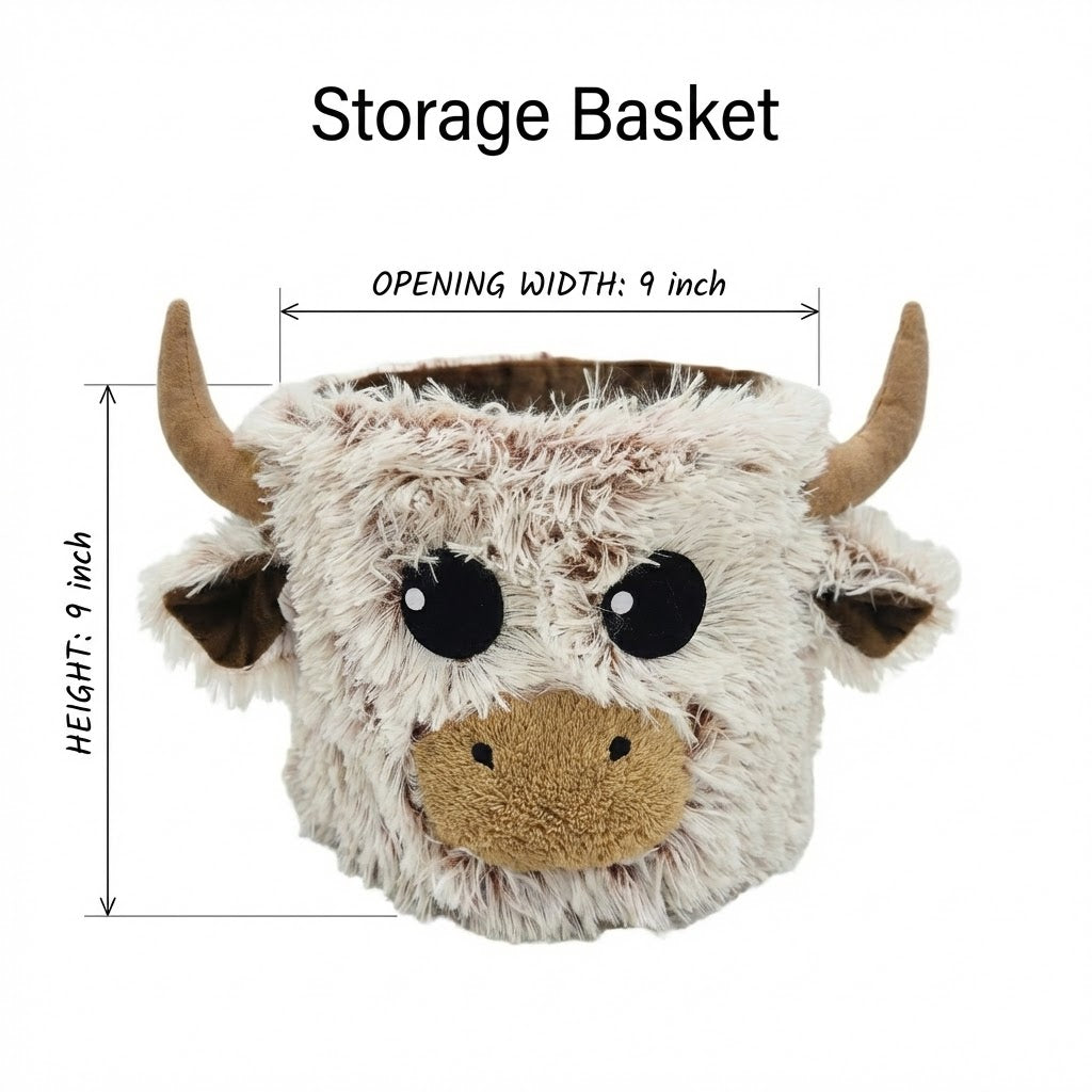 Farmhouse Cow Nursery Basket Storage