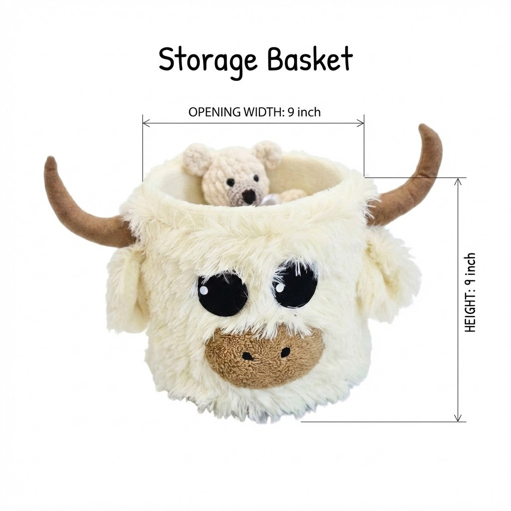 White Highland Cow Rug Plush Farmhouse