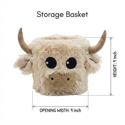 Highland Cow Nursery Basket: Farmhouse Baby Room Decor