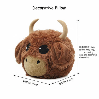 Minky Highland Cow Head Wall Mount: Farmhouse Nursery Decor