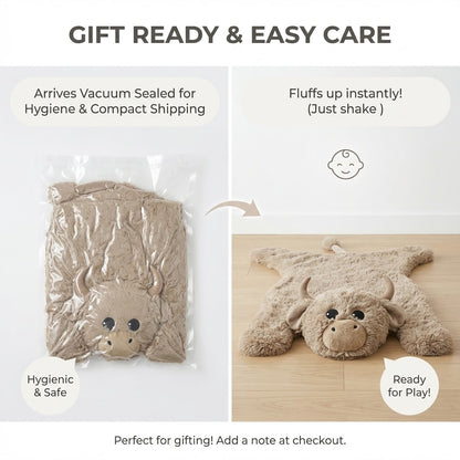 Highland Cow Farmhouse Nursery Rug - DECORLINA