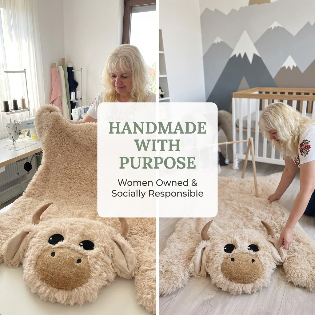 Highland Cow Nursery Basket: Farmhouse Baby Room Decor