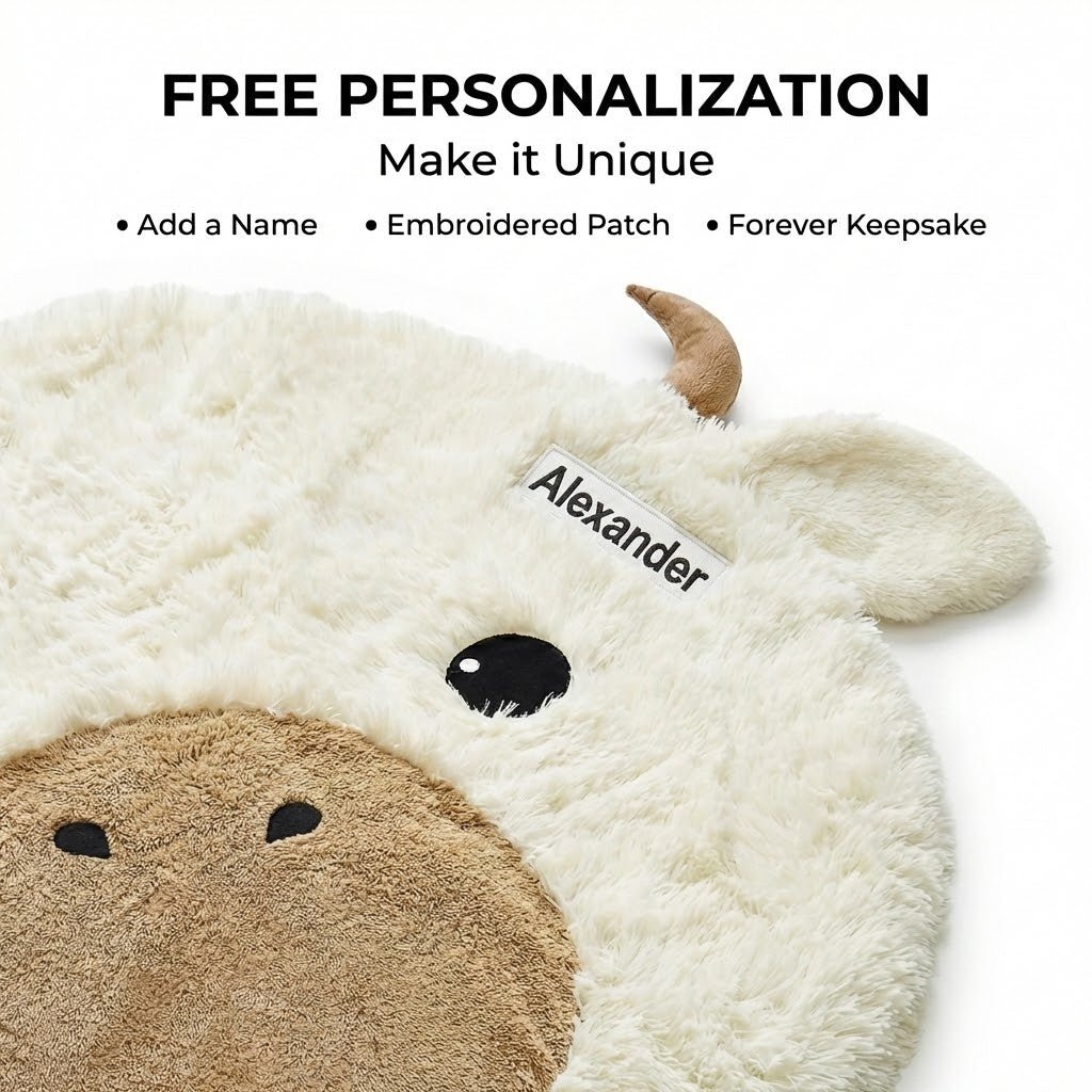 Highland Cow Rug Soft Shaggy Personalized