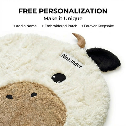 Highland Cow Rug Plush Farmhouse Decor
