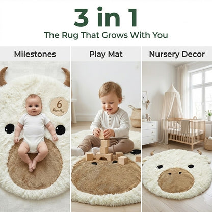 Highland Cow Rug Soft Shaggy Personalized