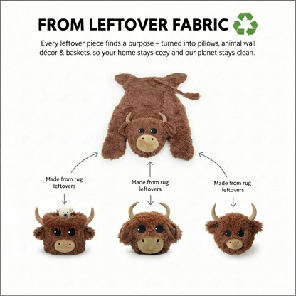 Highland Cow Farmhouse Nursery Rug - DECORLINA