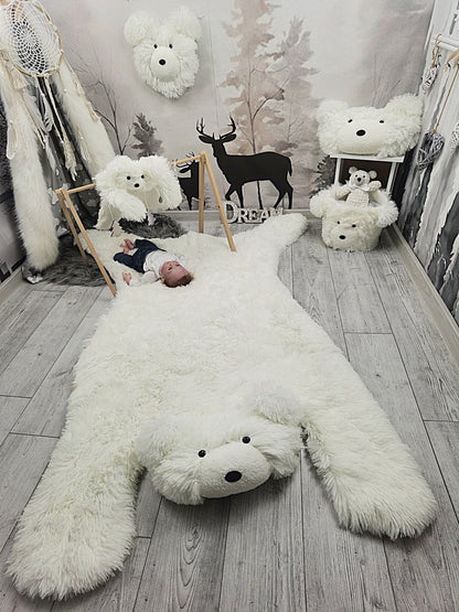 Polar Bear Rug Minky Personalized