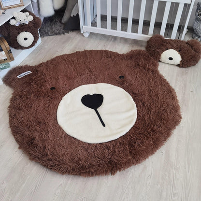 Bear Rug Faux Fur Personalized Baby Boy
