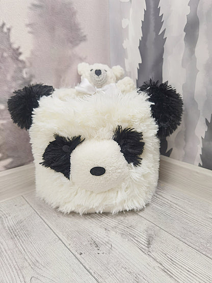 Panda Bear Rug Shaggy Minky Personalized