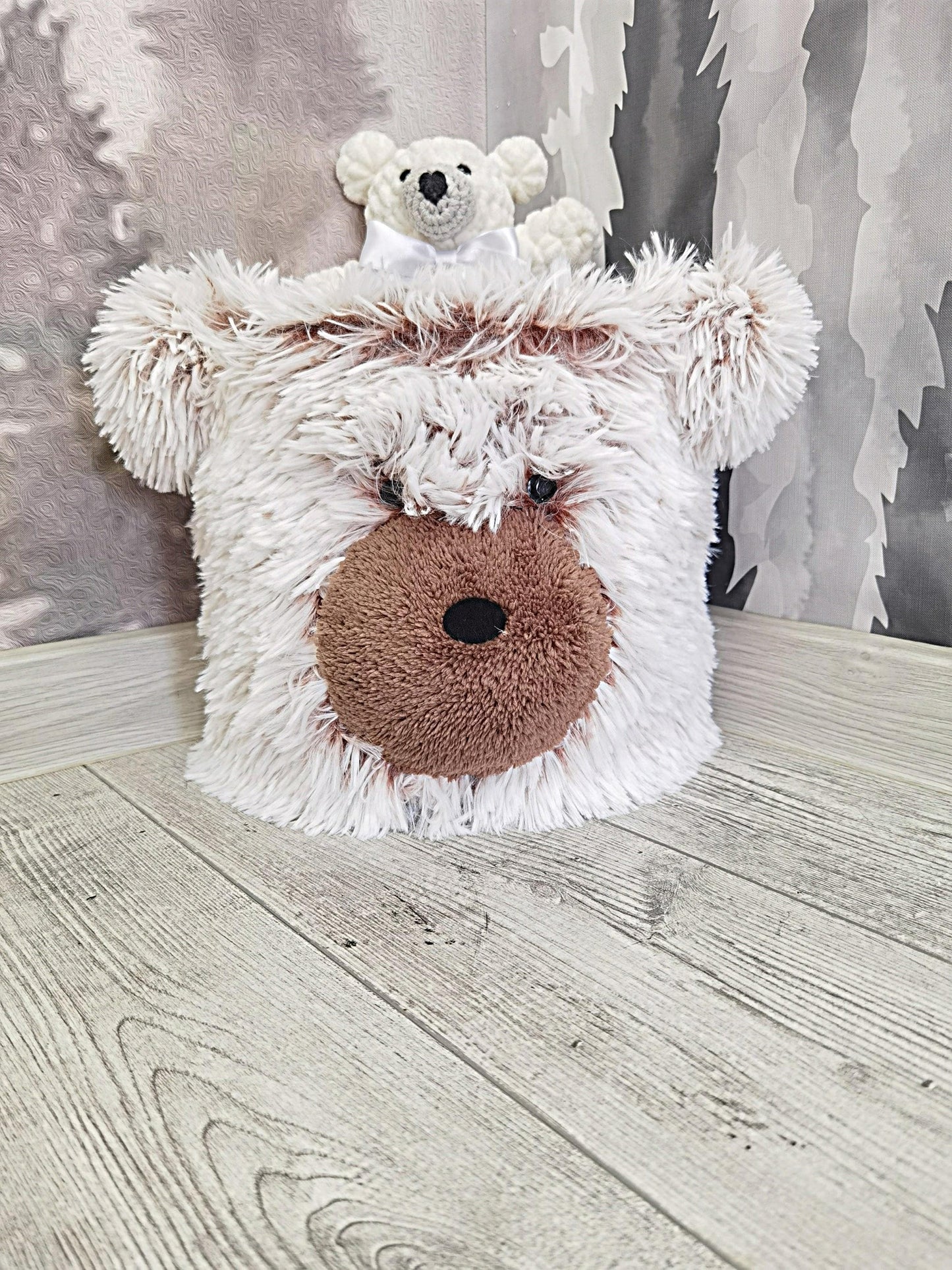 Personalized Bear Rug: Shaggy Minky Nursery Play Mat