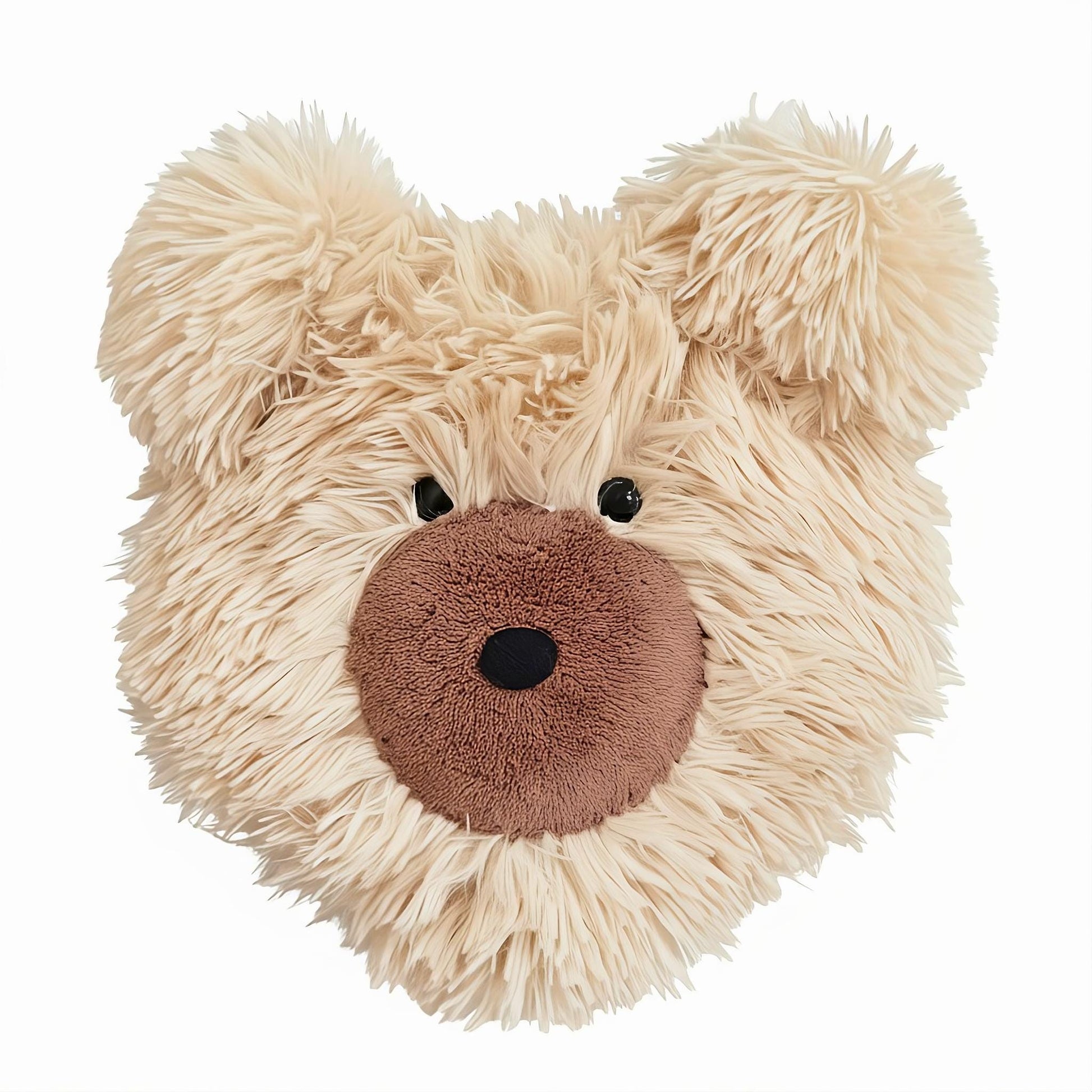 Faux Bear Head Wall Decor - Woodland Nursery Plush Animal