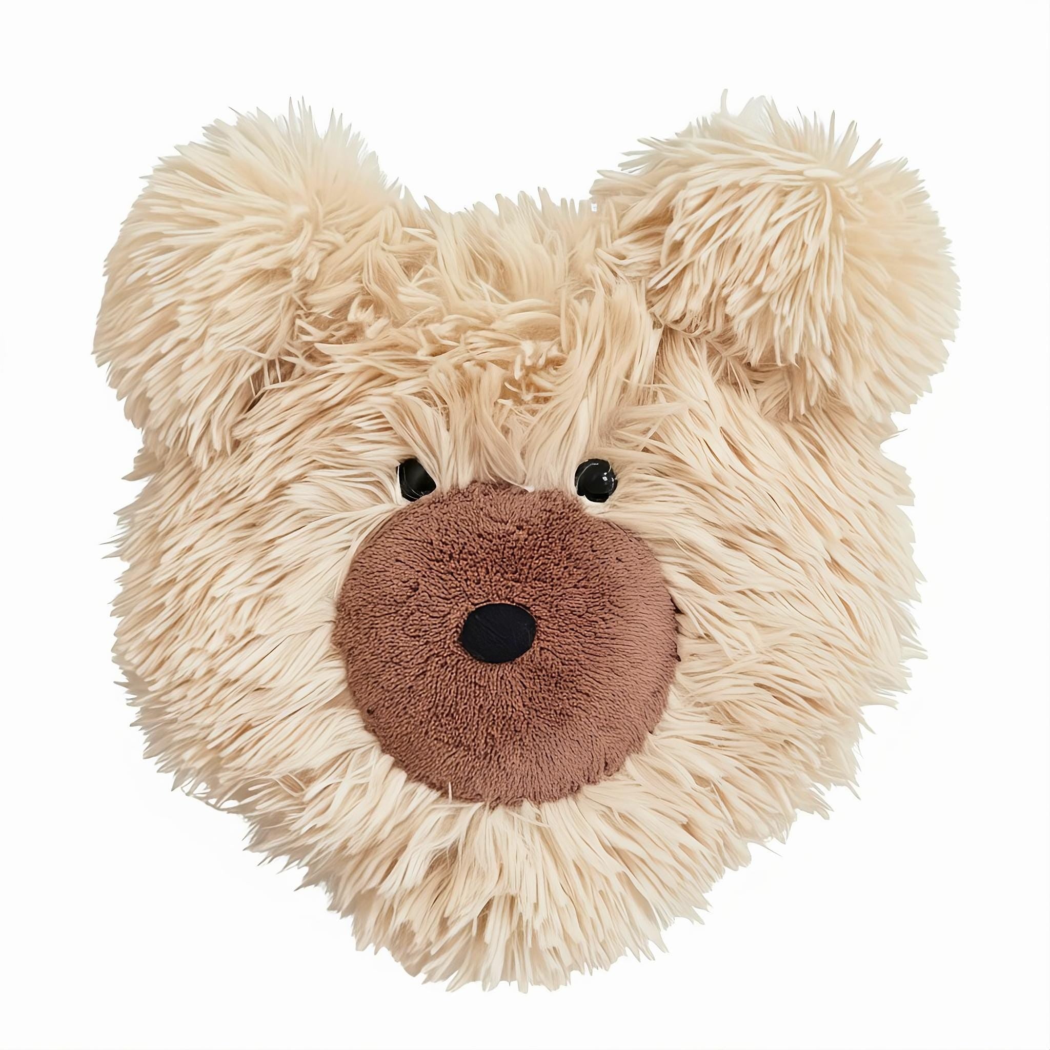 Faux Bear Head Wall Decor - Woodland Nursery Plush Animal
