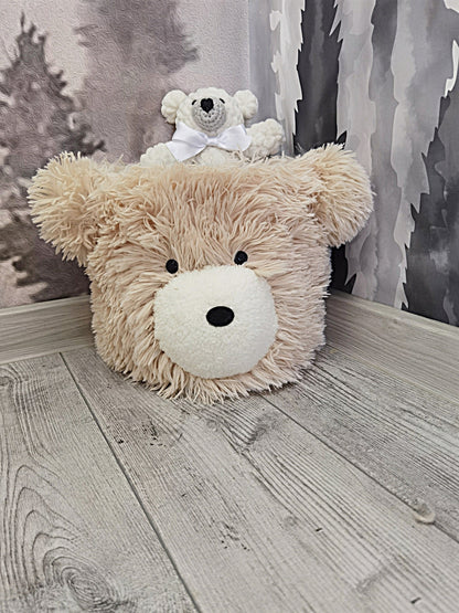 Bear Storage Basket Minky Woodland - DECORLINA