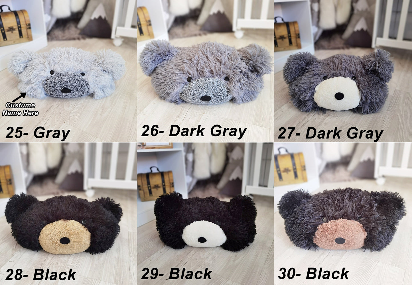 Handmade Plush Bear Pillow: Cozy Nursery Decor, Personalizable
