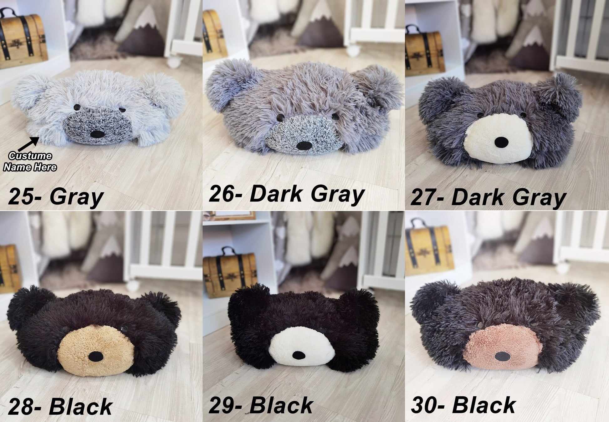 Handmade Plush Bear Pillow: Cozy Nursery Decor, Personalizable