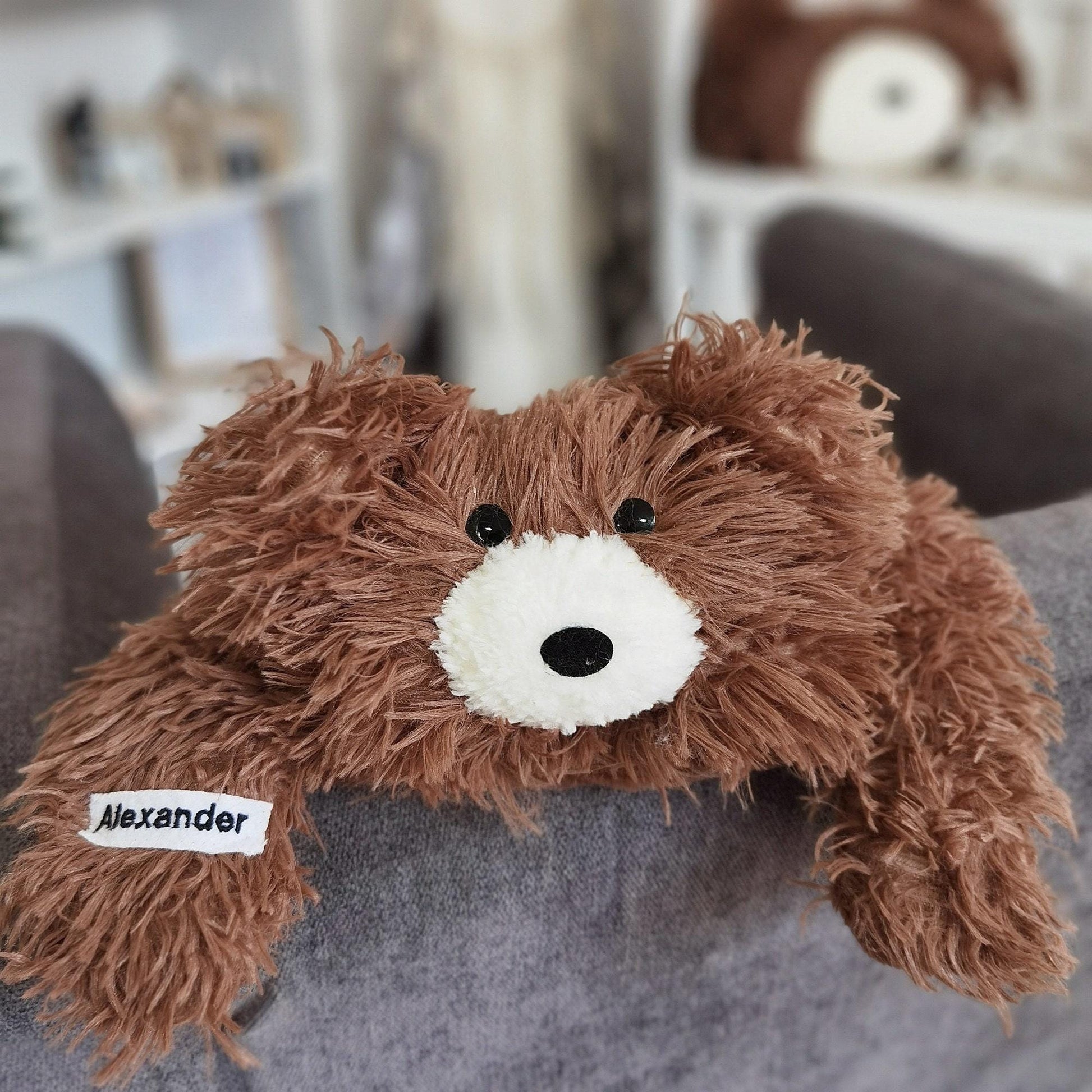 Bear Rug Faux Fur Personalized Baby Boy
