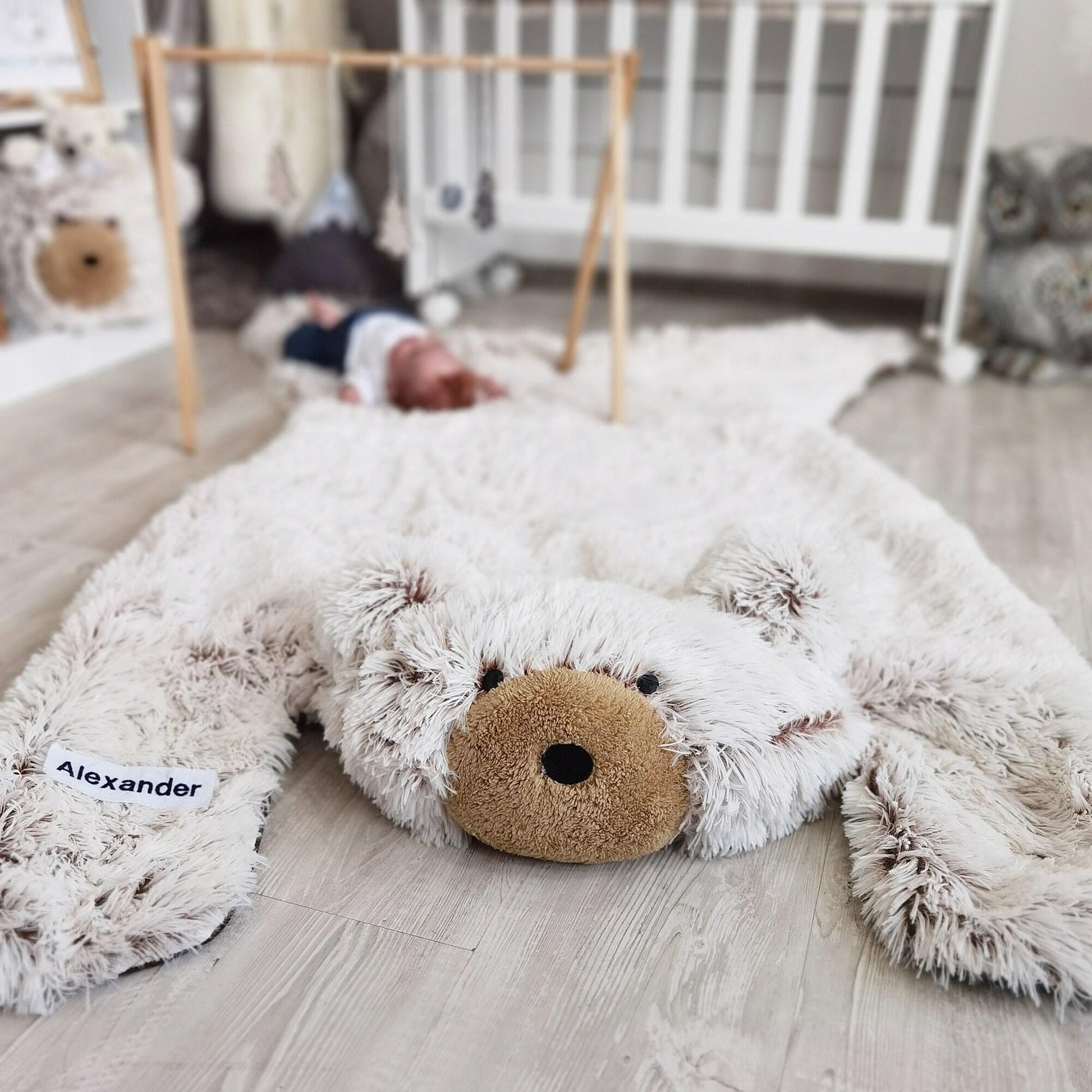 Bear Rug Plush Minky Personalized