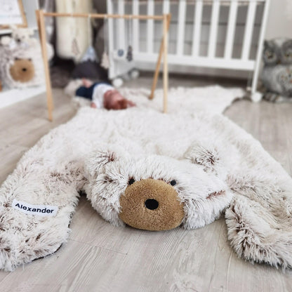 Bear Rug Plush Minky Personalized