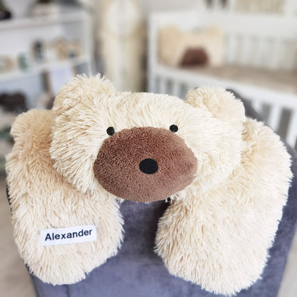 Beige Bear Rug Personalized Minky