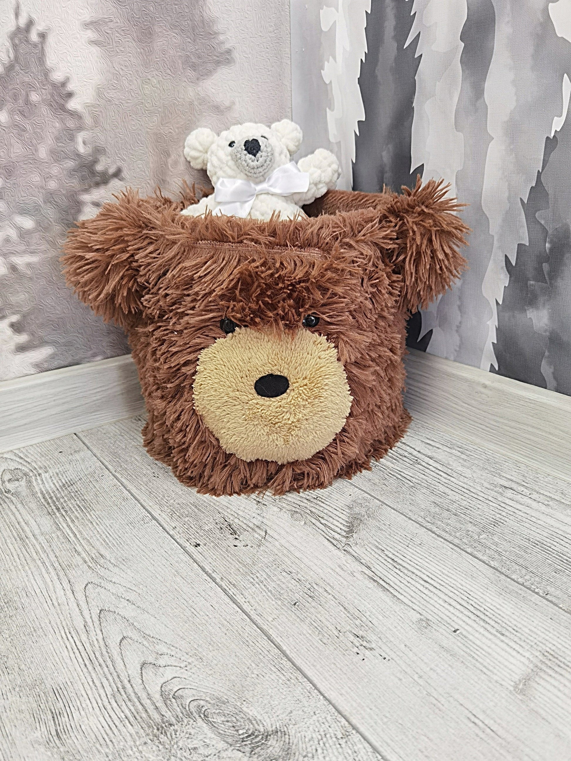 Bear Storage Basket Woodland Personalized