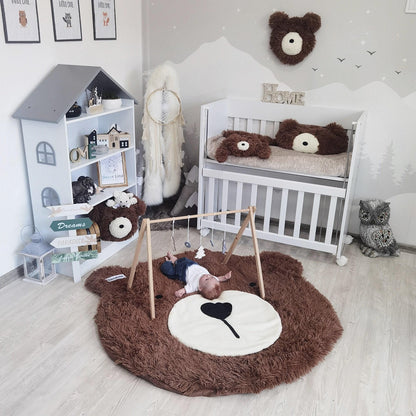 Bear Rug Faux Fur Personalized Baby Boy