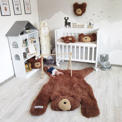 Bear Rug Brown Plush Baby Boy