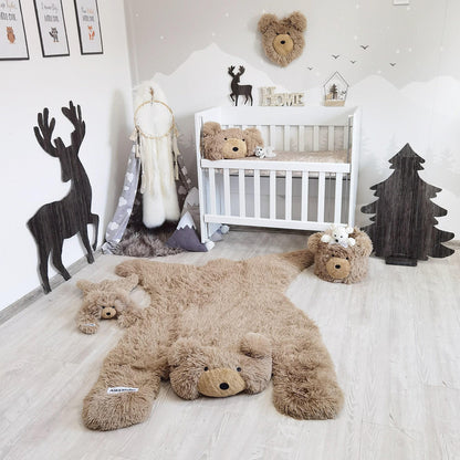 Bear Rug Woodland Baby Boy Personalized