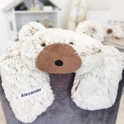 Personalized Bear Rug: Shaggy Minky Nursery Play Mat